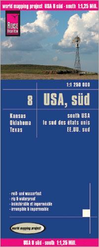 Cover: 9783831772094 | World Mapping Project USA 08 Süd 1 : 1 250 000 | (Land-)Karte | 2 S.