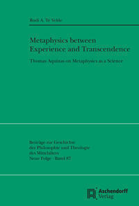 Cover: 9783402103074 | Metaphysics between Experience and Transcendence | Rudi A. te Velde