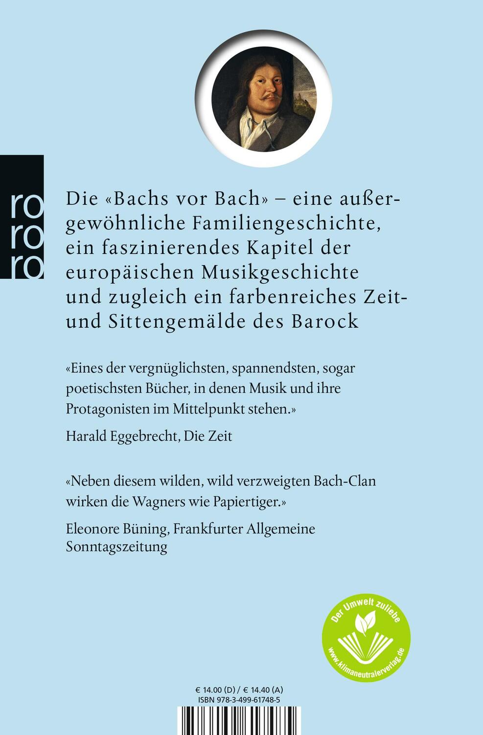 Rückseite: 9783499617485 | Bachs Welt | Die Familiengeschichte eines Genies | Volker Hagedorn