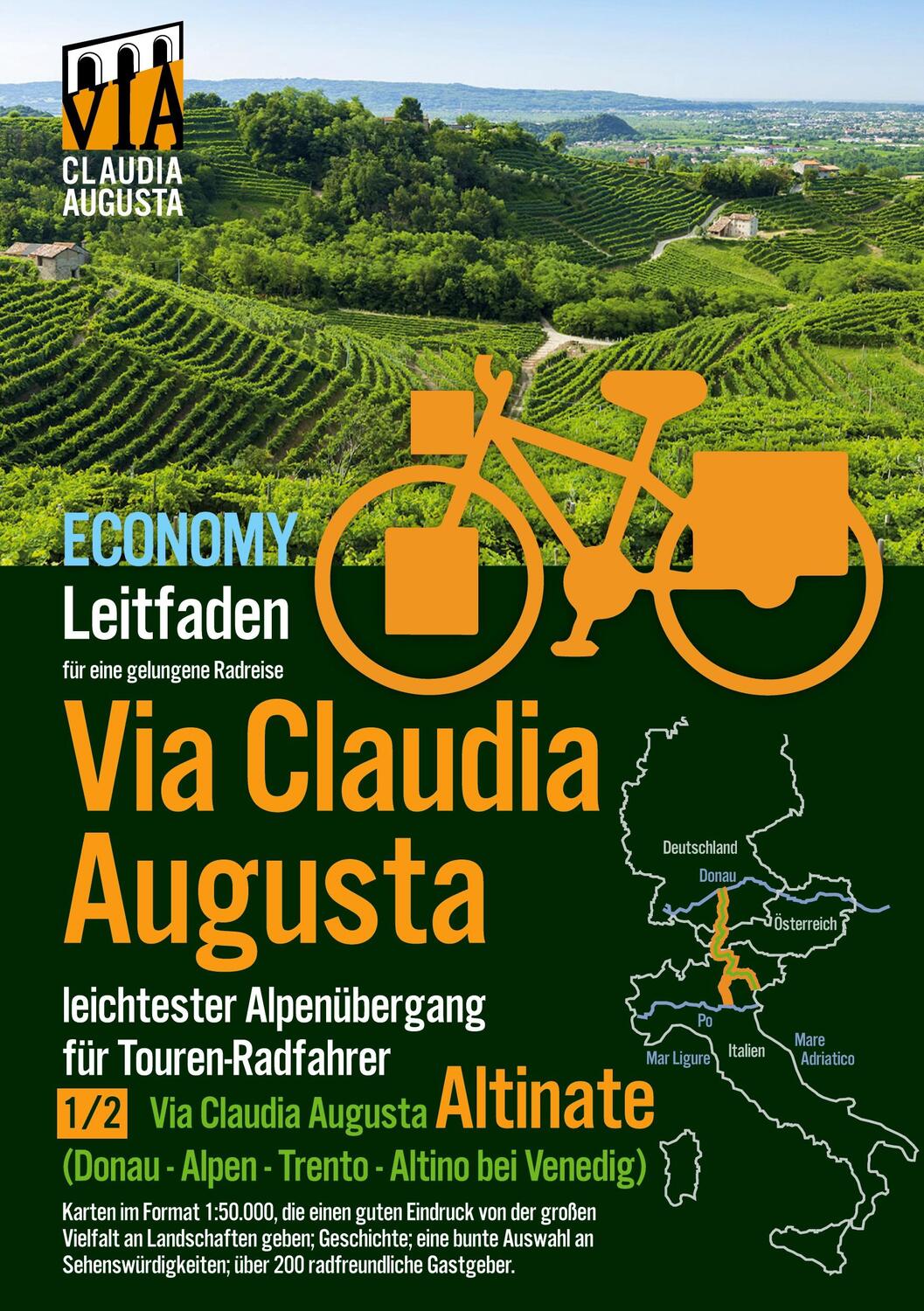 Cover: 9783751959483 | Rad-Route Via Claudia Augusta 1/2 "Altinate" Economy | Tschaikner