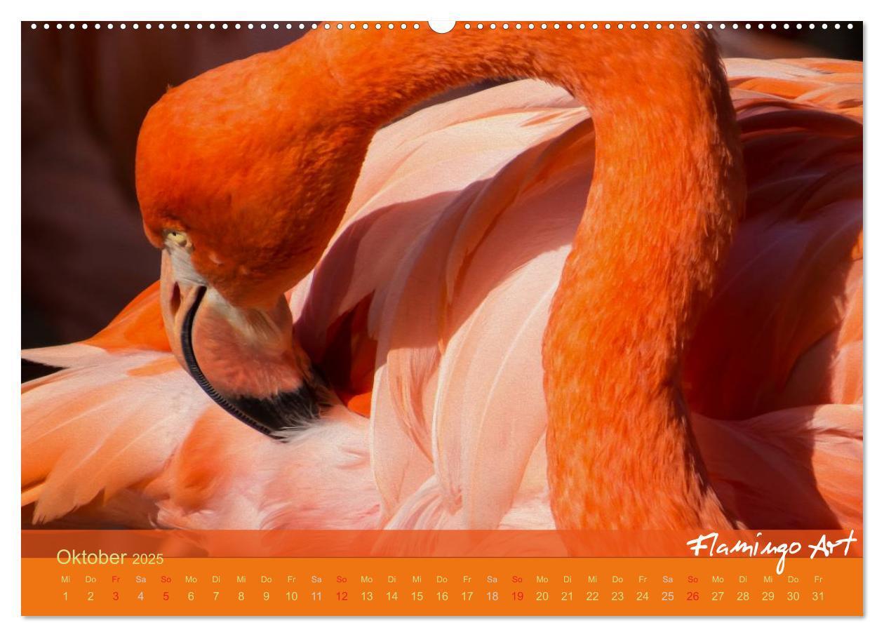 Bild: 9783435818822 | Flamingo Art 2025 (Wandkalender 2025 DIN A2 quer), CALVENDO...