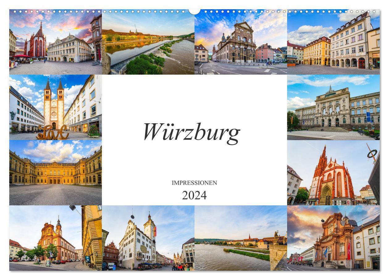 Cover: 9783383001529 | Würzburg Impressionen (Wandkalender 2024 DIN A2 quer), CALVENDO...