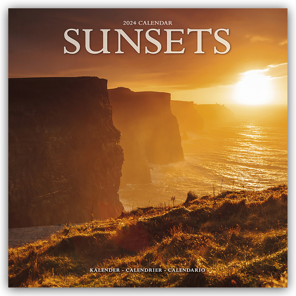 Cover: 9781804601952 | Sunsets - Sonnenuntergänge 2024 - 16-Monatskalender | Ltd | Kalender