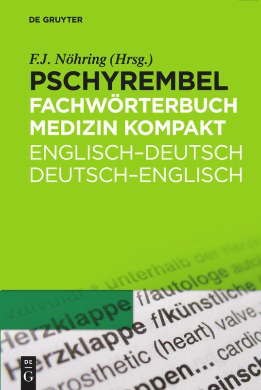 Cover: 9783110220216 | Pschyrembel® Fachwtb. Medizin kompakt....