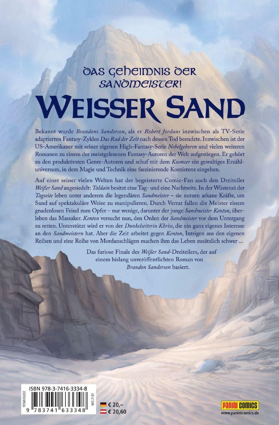 Rückseite: 9783741633348 | Brandon Sandersons Weißer Sand - Eine Graphic Novel aus dem Kosmeer