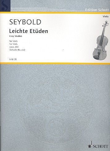 Cover: 9790001102230 | Leichte Etuden Vla. | Arthur Seybold | Buch | Schott Music
