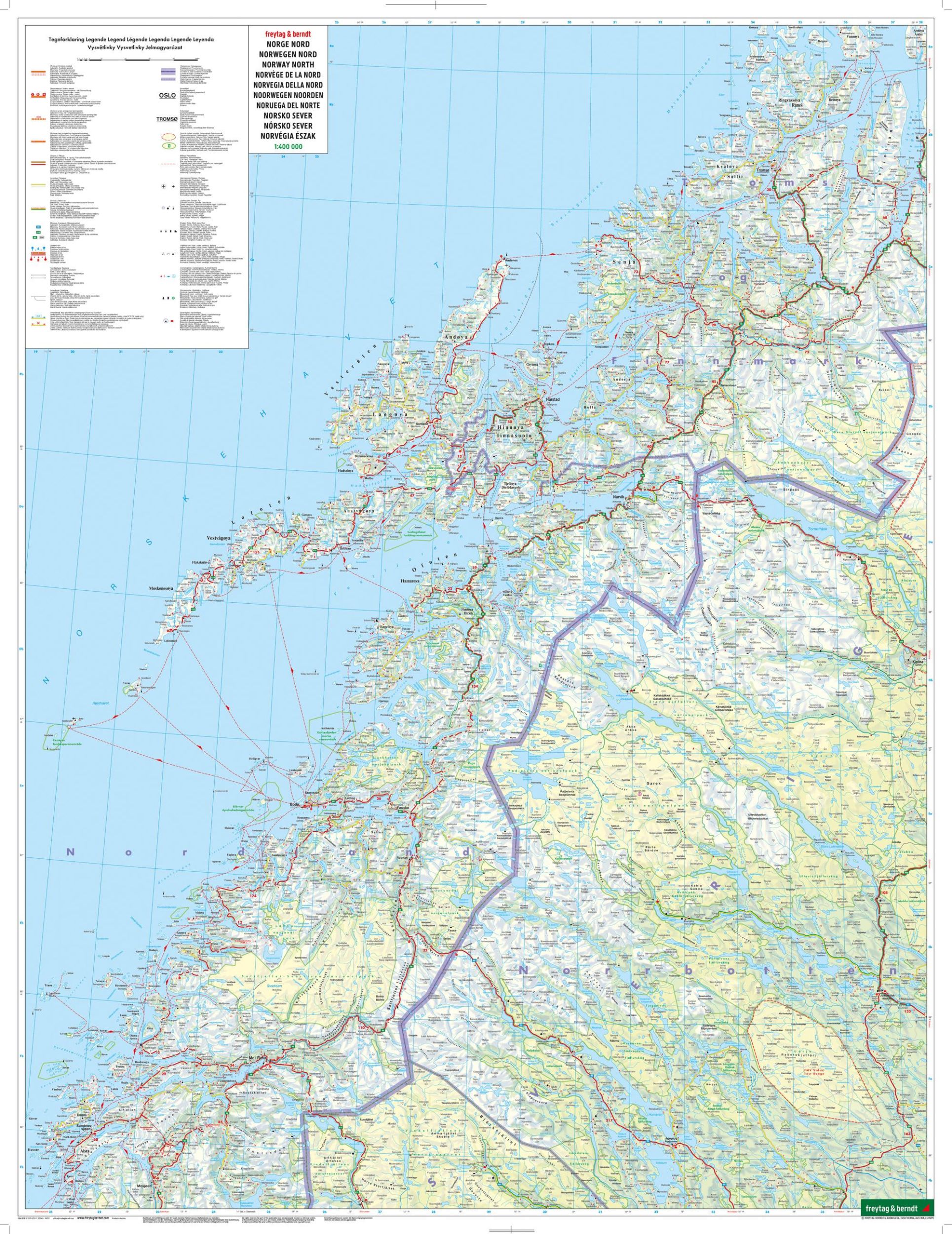 Bild: 9783707922127 | Norwegen Nord, Straßenkarte 1:400.000, freytag &amp; berndt | berndt