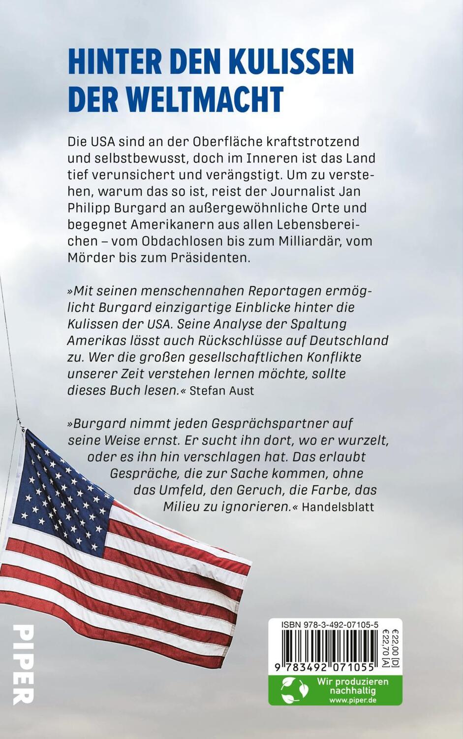 Rückseite: 9783492071055 | Mensch, Amerika! | Jan Philipp Burgard | Buch | 304 S. | Deutsch
