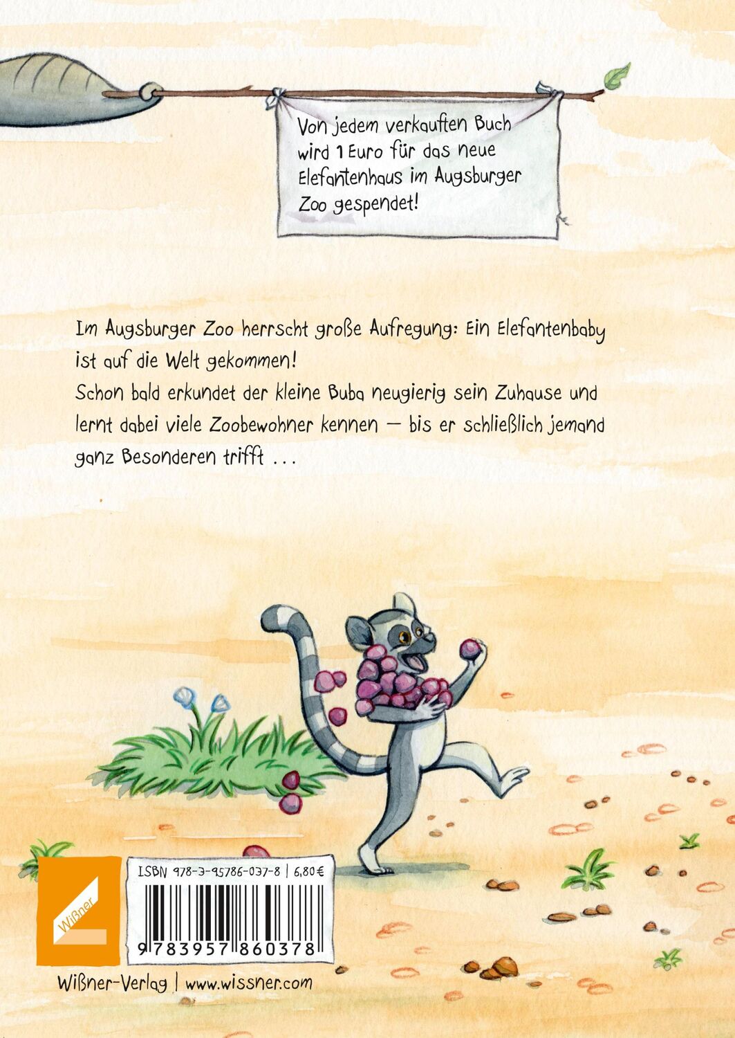 Rückseite: 9783957860378 | Buba - der kleine Elefant | Michael Moratti | Taschenbuch | 32 S.