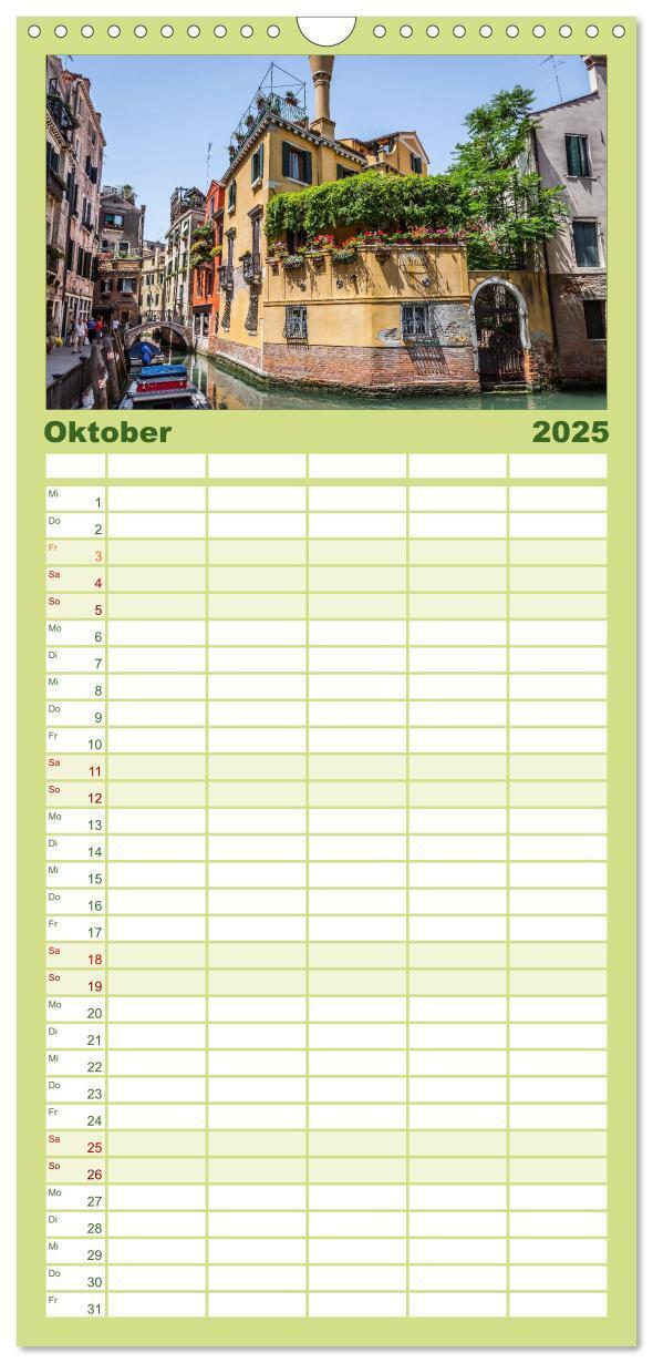 Bild: 9783457120248 | Familienplaner 2025 - Venedig mit 5 Spalten (Wandkalender, 21 x 45...