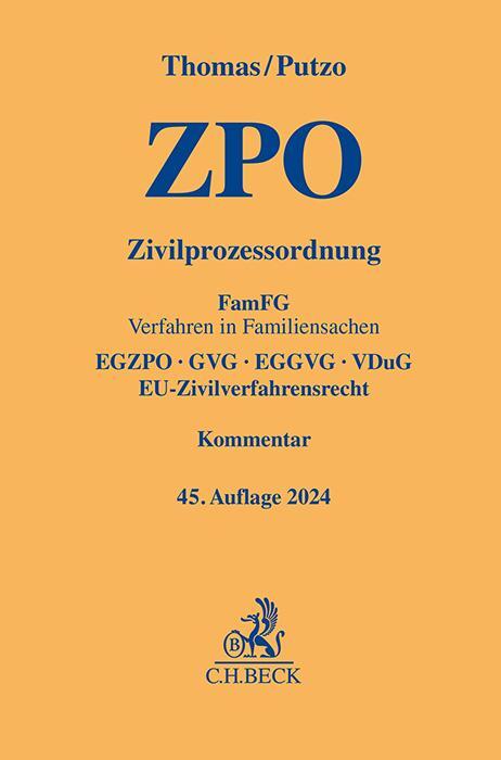 Cover: 9783406815300 | Zivilprozessordnung | Heinz Thomas (u. a.) | Buch | XLI | Deutsch