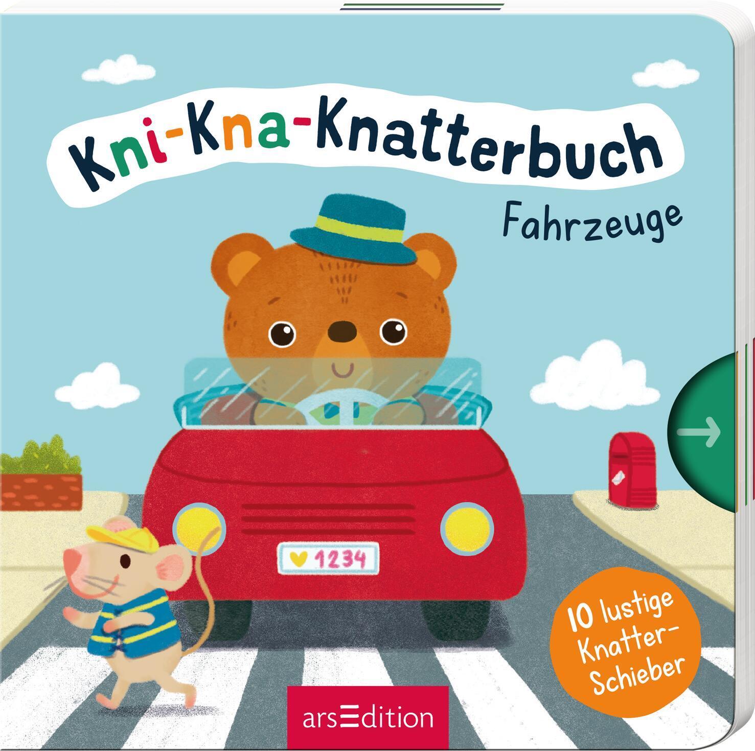 Cover: 9783845847658 | Kni-Kna-Knatterbuch - Fahrzeuge | Mit 10 lustigen Knatter-Schiebern