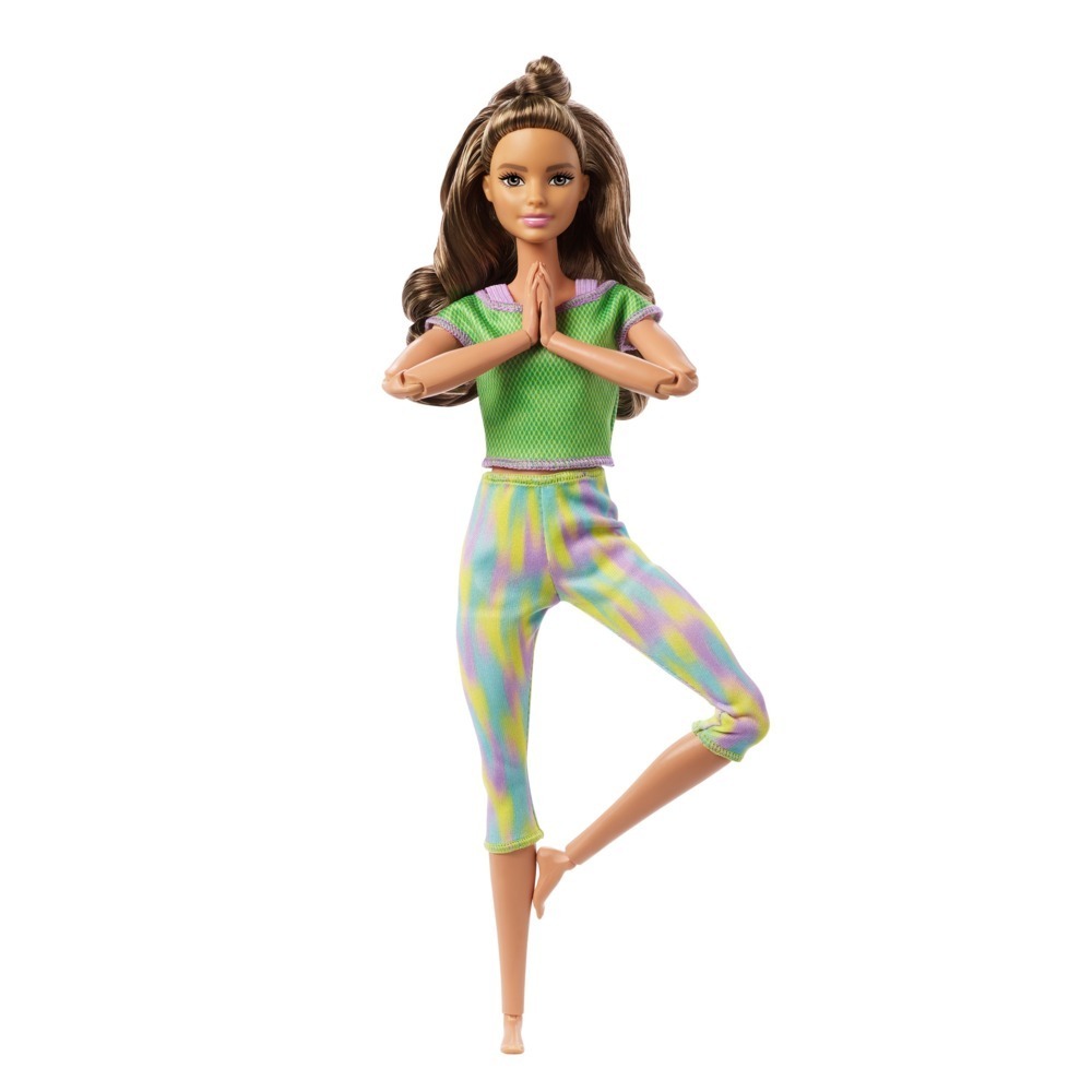 Cover: 887961954968 | Barbie Made to Move Puppe (brünett) im grünen Yoga Outfit | Stück