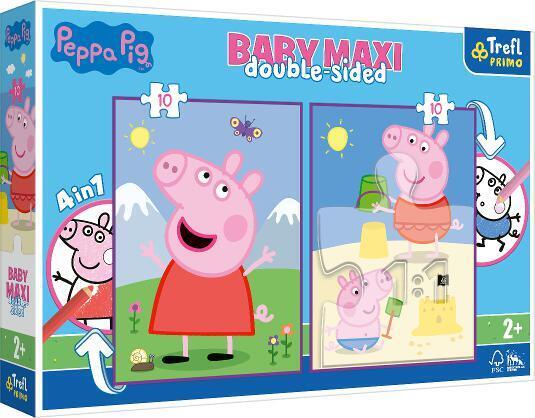 Cover: 5900511430011 | Primo Baby MAXI Puzzle + Malvorlage 2x10 Teile Peppa Pig | Spiel