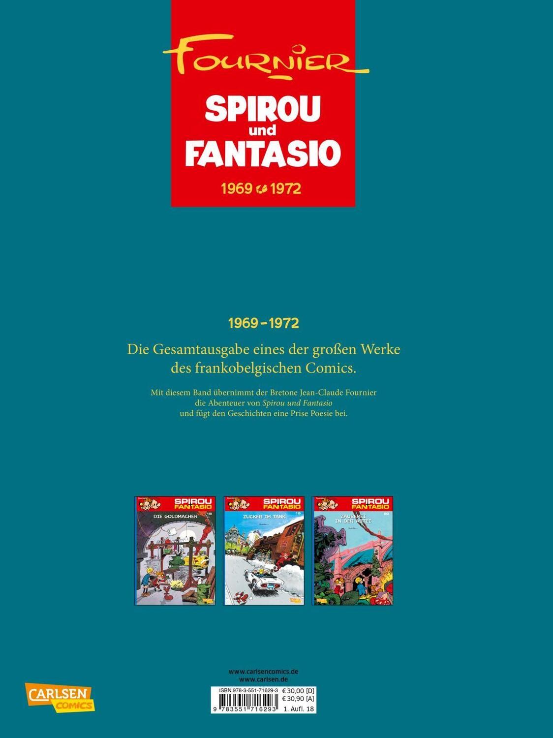 Rückseite: 9783551716293 | Spirou und Fantasio Gesamtausgabe 9: 1969-1972 | Jean-Claude Fournier