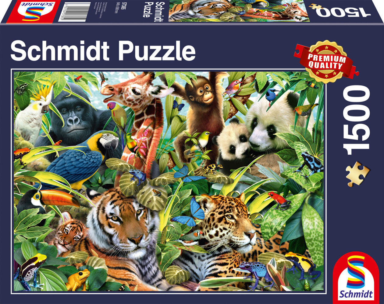 Cover: 4001504573850 | Kunterbunte Tierwelt | Puzzle Standard 1.500 Teile | Spiel | Deutsch