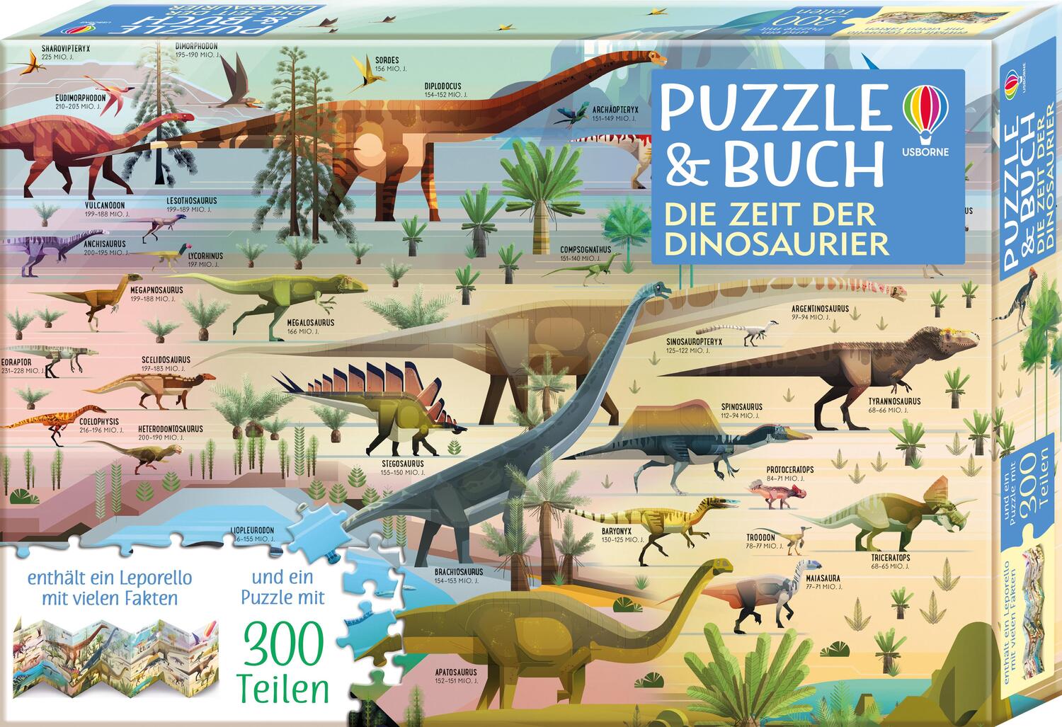 Cover: 9781789417760 | Puzzle &amp; Buch: Die Zeit der Dinosaurier | Puzzle mit 300 Teilen | 2022