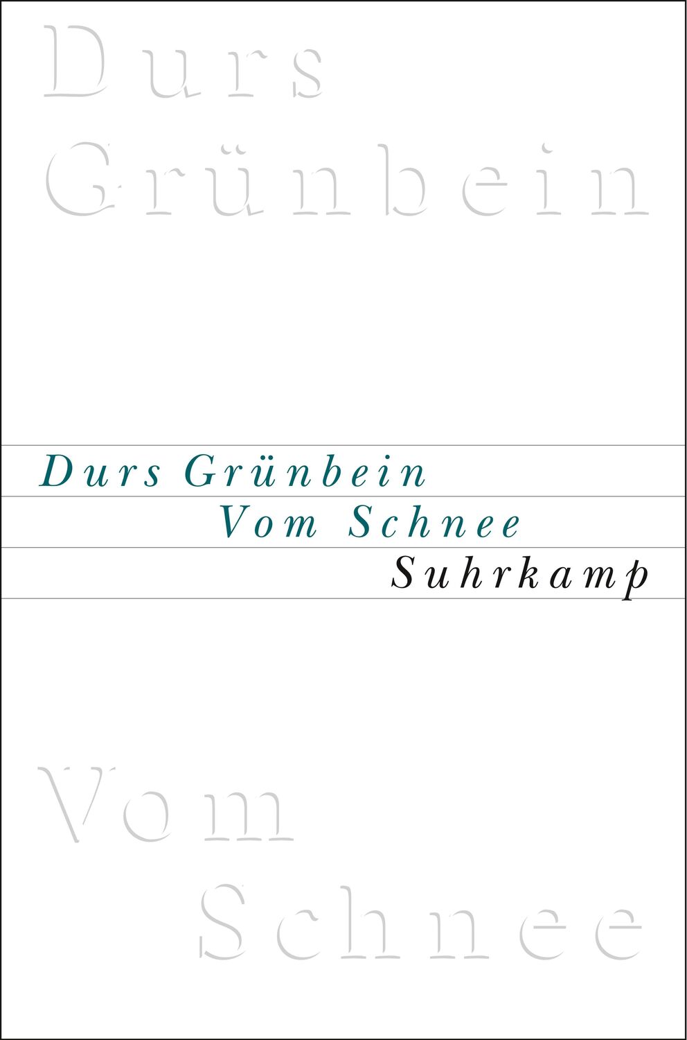 Cover: 9783518414552 | Vom Schnee oder Descartes in Deutschland | Durs Grünbein | Buch | 2003