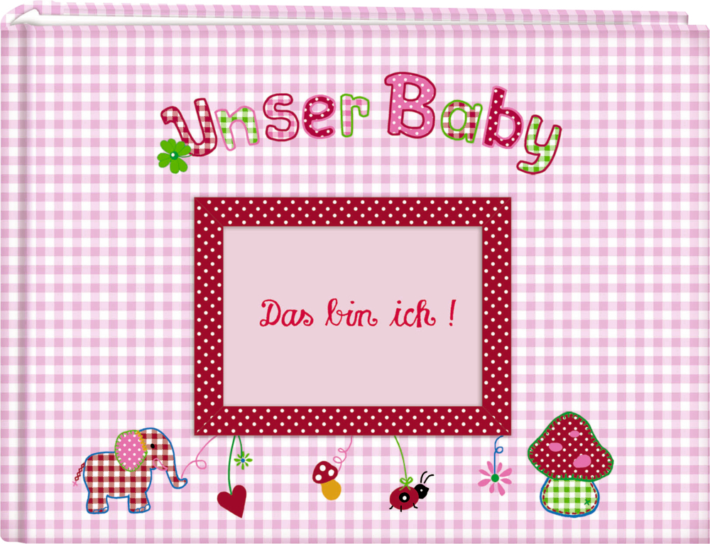 Cover: 4050003703787 | Unser Baby (rosa) | Großes Stoff-Fotoalbum | Buch | Wattiert | 60 S.