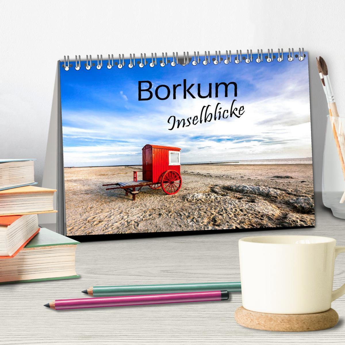 Bild: 9783435493739 | Borkum - Inselblicke (Tischkalender 2025 DIN A5 quer), CALVENDO...