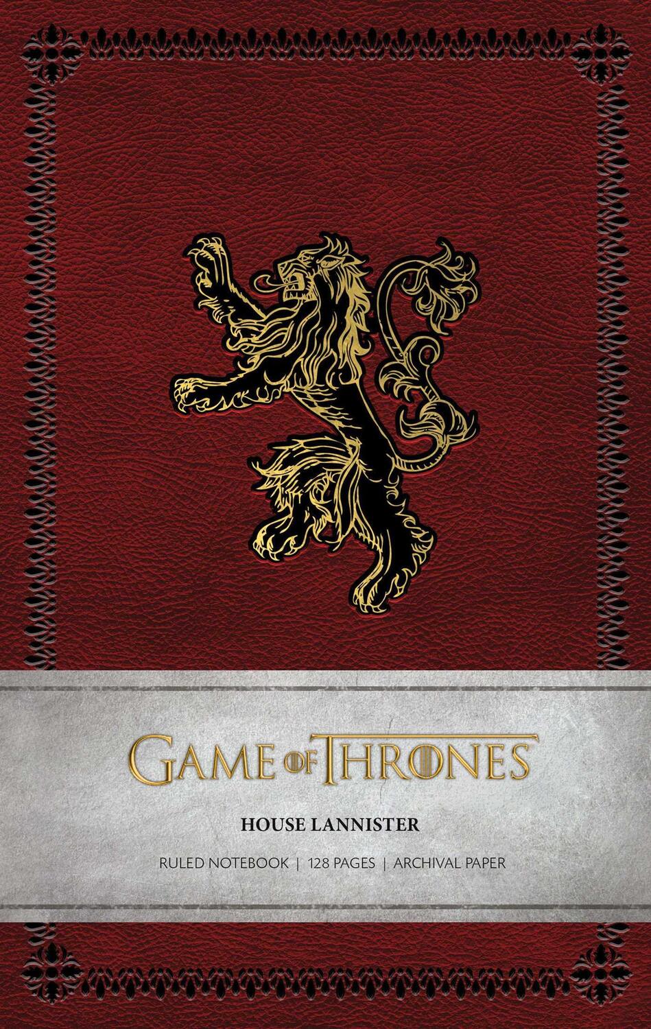 Cover: 9781683836643 | Game of Thrones: House Lannister Ruled Notebook | Insight Editions