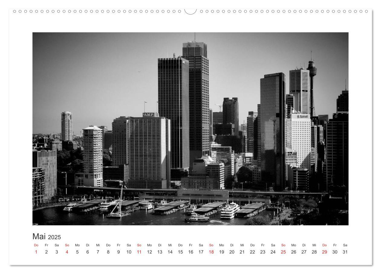 Bild: 9783457225905 | SYDNEY Monochrom (Wandkalender 2025 DIN A2 quer), CALVENDO...