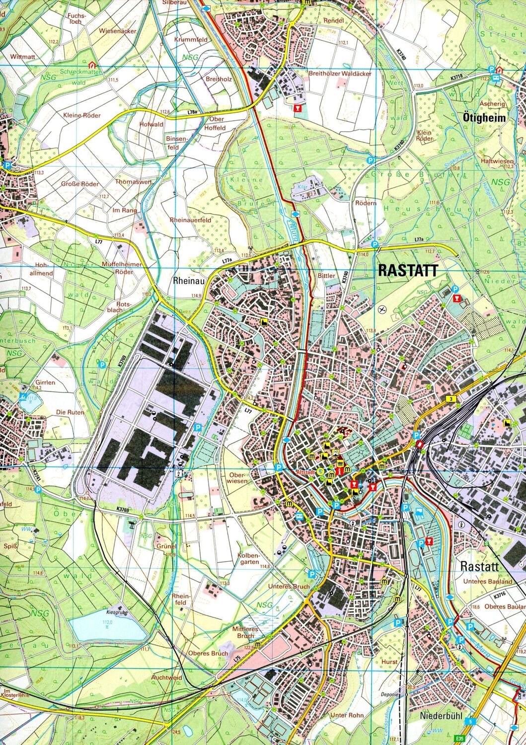 Bild: 9783863984502 | W224 Wanderkarte 1:25 000 Rastatt | Albtal, Ettlingen | Lgl | 2 S.