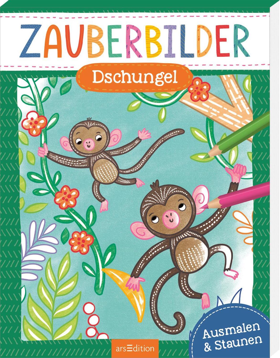 Cover: 9783845853505 | Zauberbilder - Dschungel | Ausmalen &amp; Staunen | Taschenbuch | 48 S.