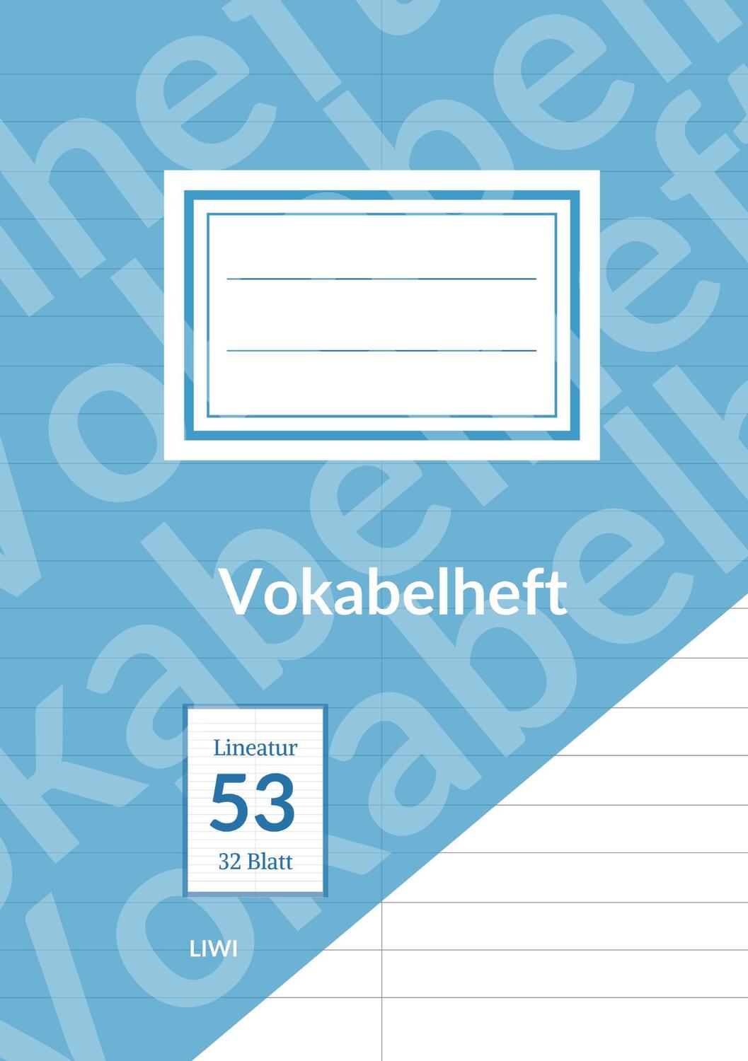 Cover: 9783965425255 | Vokabelheft A5 liniert - Lineatur 53 - 2 Spalten - 32 Blatt - FSC...