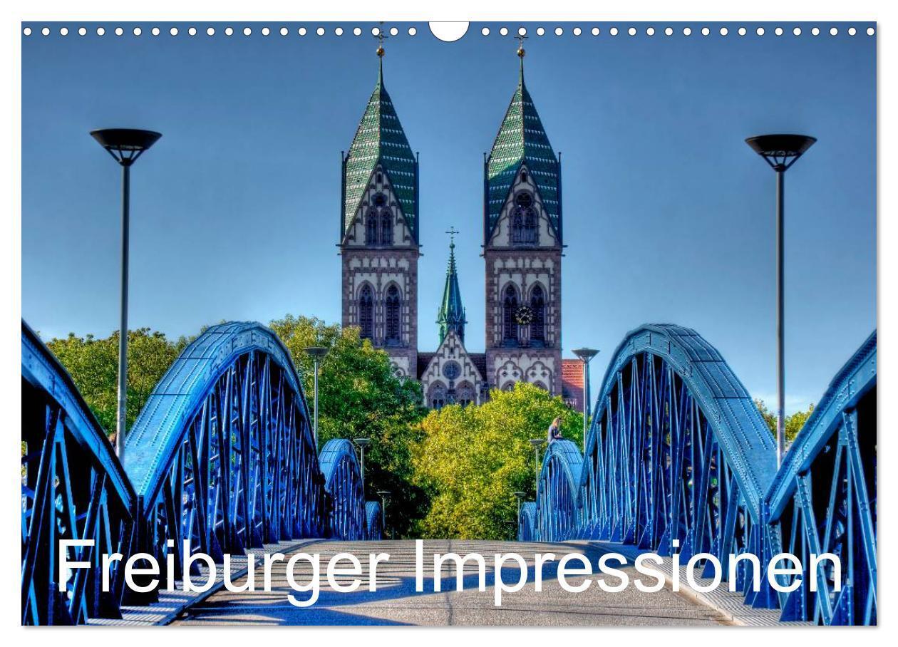 Cover: 9783435838844 | Freiburger Impressionen (Wandkalender 2025 DIN A3 quer), CALVENDO...