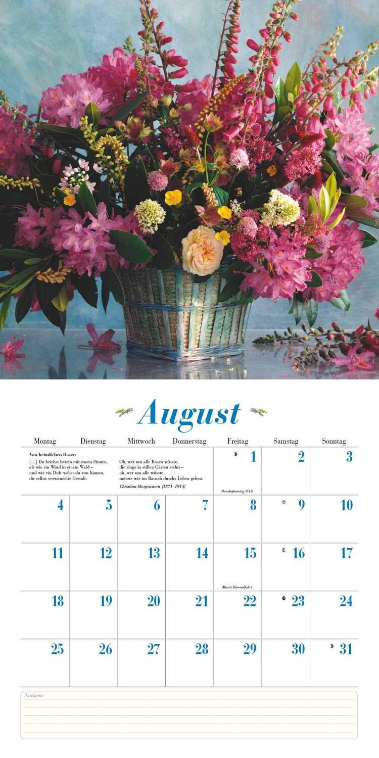 Bild: 4250809652832 | Blumenliebe 2025 - Broschürenkalender - Mit Gedichten - Format 30 x...