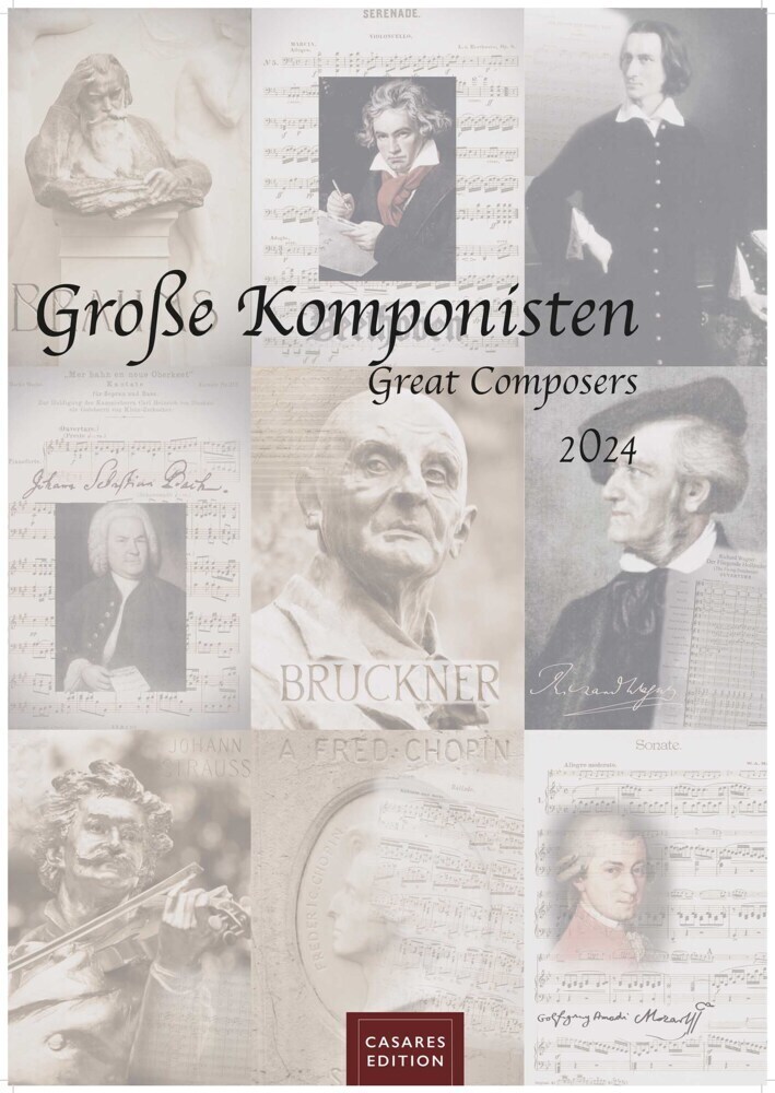 Cover: 9789918618958 | Grosse Komponisten 2024 L 59x42cm | Great Composers 2024 L 59x42cm