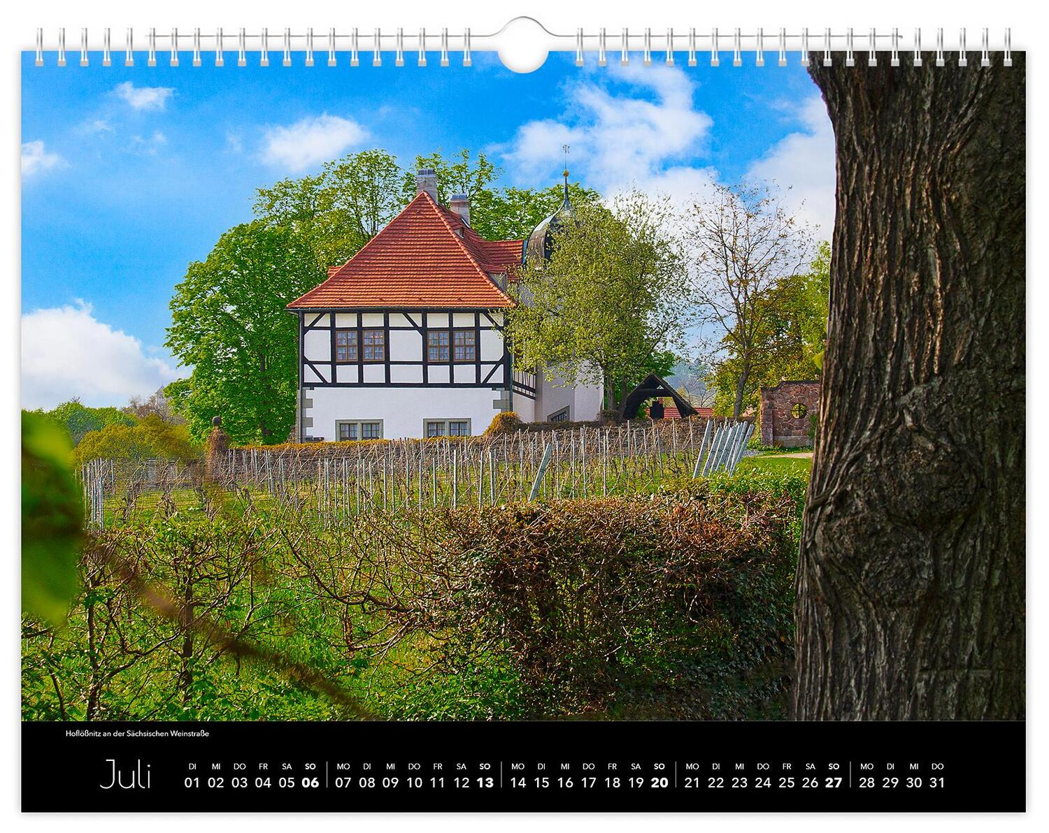 Bild: 9783910680609 | Kalender Radebeul 2025 | 40 x 30 cm schwarzes Kalendarium | Schubert