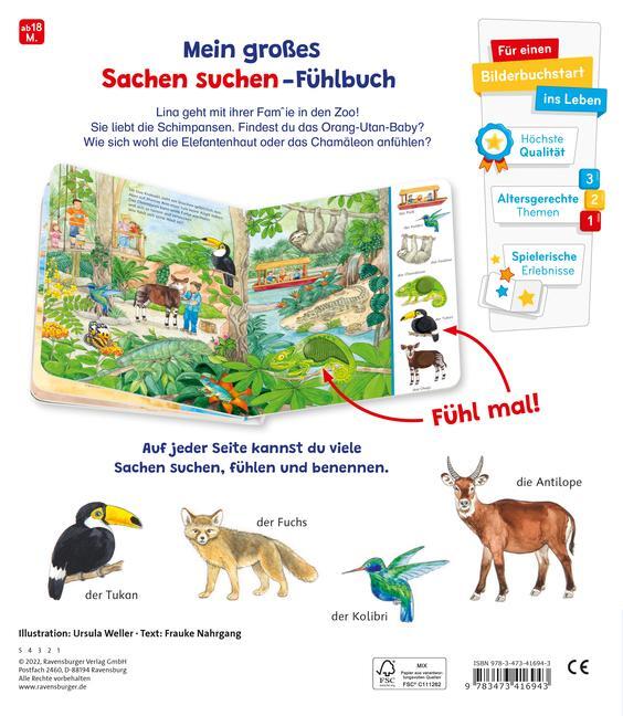 Bild: 9783473416943 | Sachen suchen, Sachen fühlen: Im Zoo: Suchen, finden, fühlen | Buch