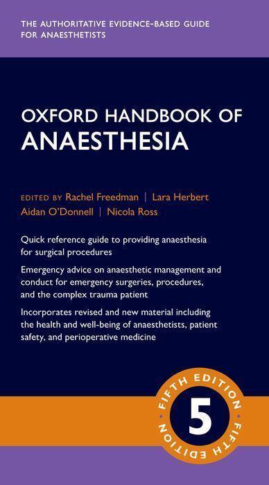 Cover: 9780198853053 | Oxford Handbook of Anaesthesia | Rachel Freedman (u. a.) | Taschenbuch