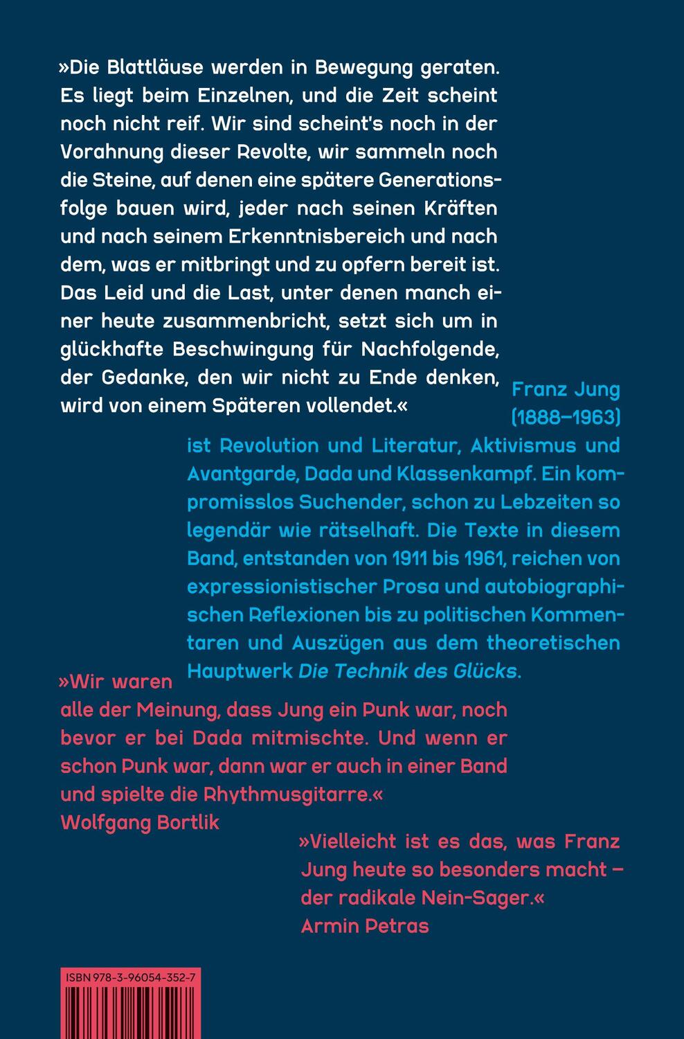 Rückseite: 9783960543527 | Der Sprung aus der Zeit | Avantgarde - Agitprop - Autobiographisches