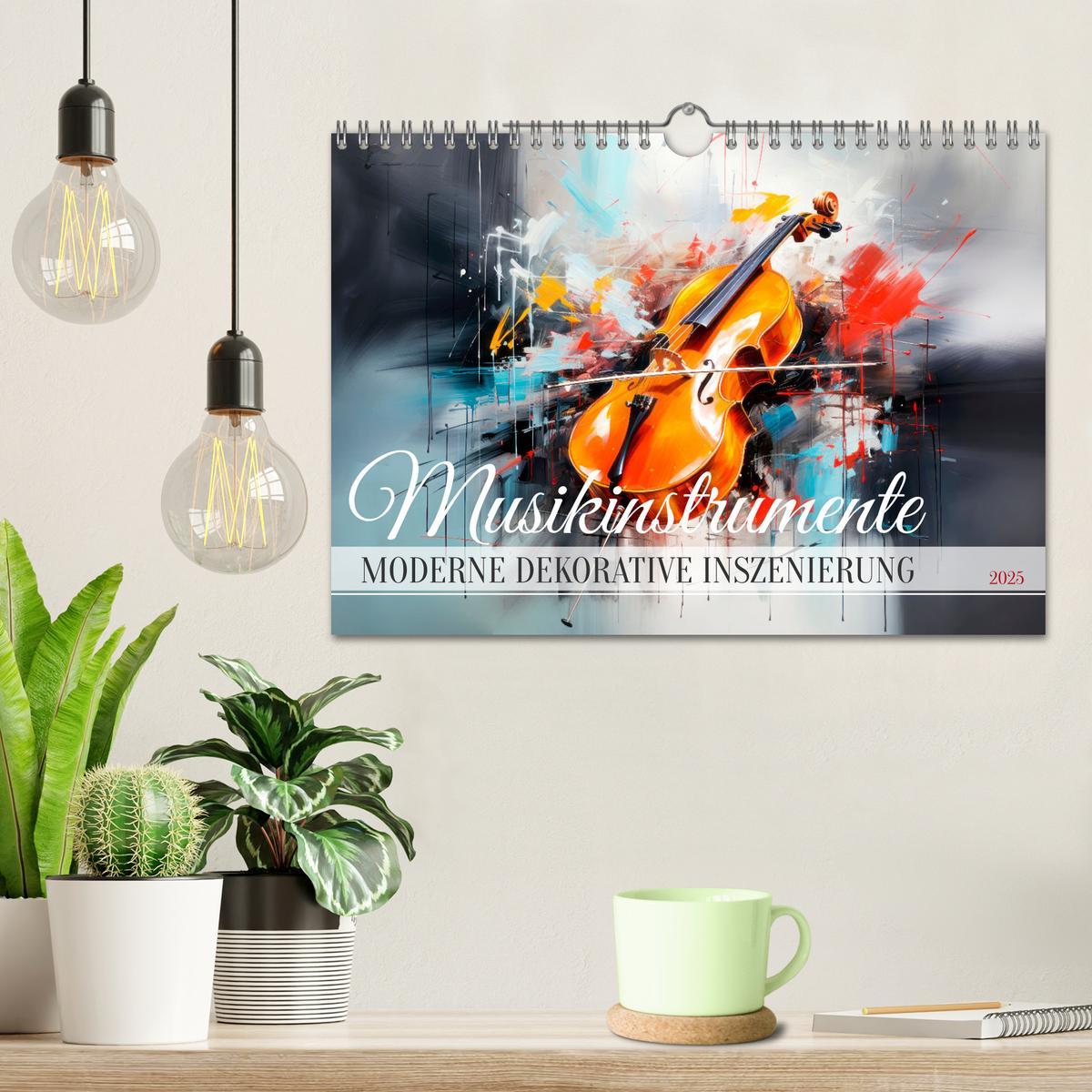 Bild: 9783383841514 | MUSIKINSTRUMENTE Moderne dekorative Inszenierung (Wandkalender 2025...