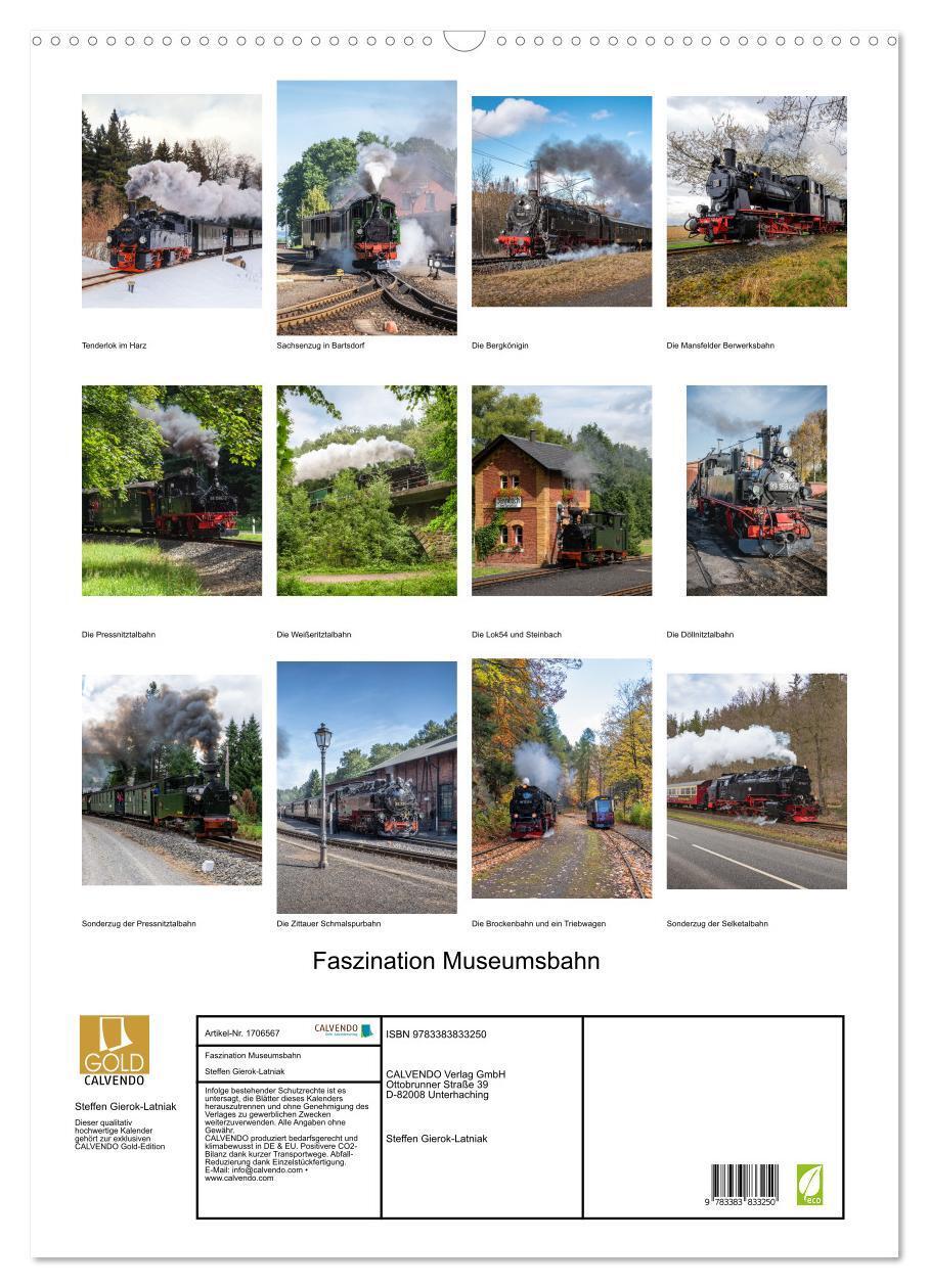 Bild: 9783383833250 | Faszination Museumsbahn (Wandkalender 2025 DIN A2 hoch), CALVENDO...