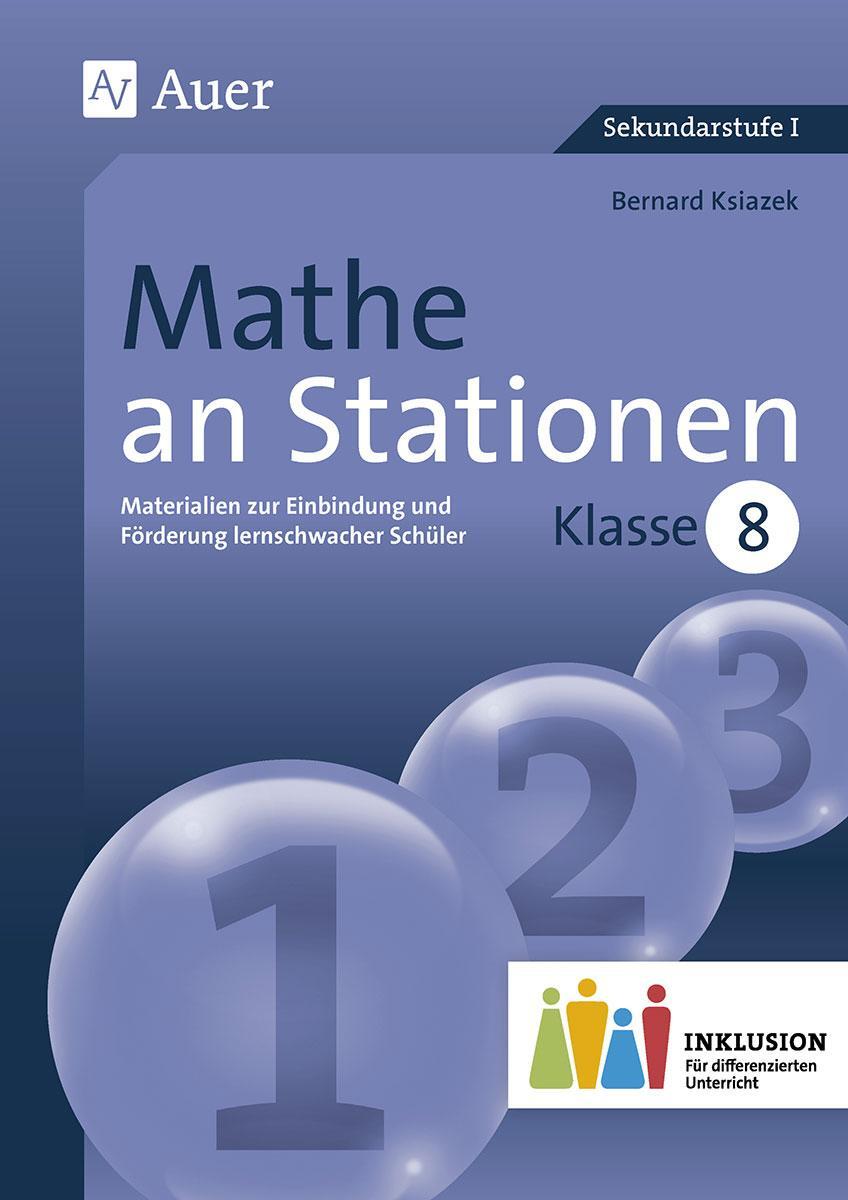 Cover: 9783403074977 | Mathe an Stationen 8 Inklusion | Bernard Ksiazek | Broschüre | Deutsch