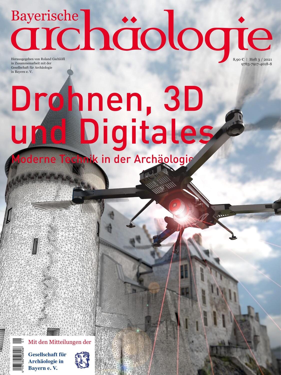 Cover: 9783791740188 | Drohnen, 3D und Digitales. Moderne Technik in der Archäologie. | 2021