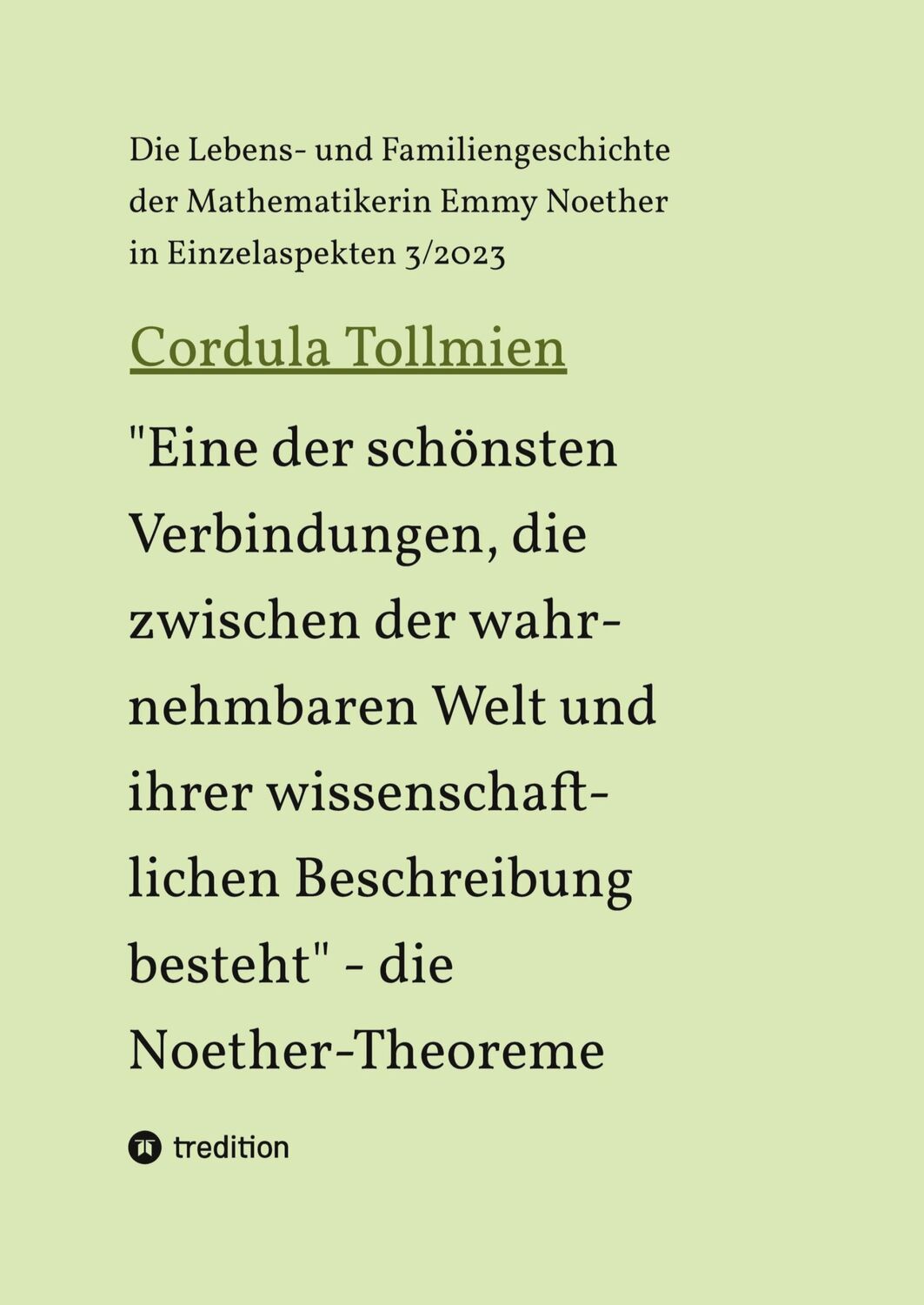 Cover: 9783384083241 | "Eine der schönsten Verbindungen, die zwischen der wahrnehmbaren...