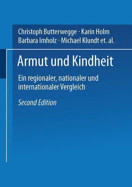 Cover: 9783531337074 | Armut und Kindheit | Christoph Butterwegge (u. a.) | Taschenbuch