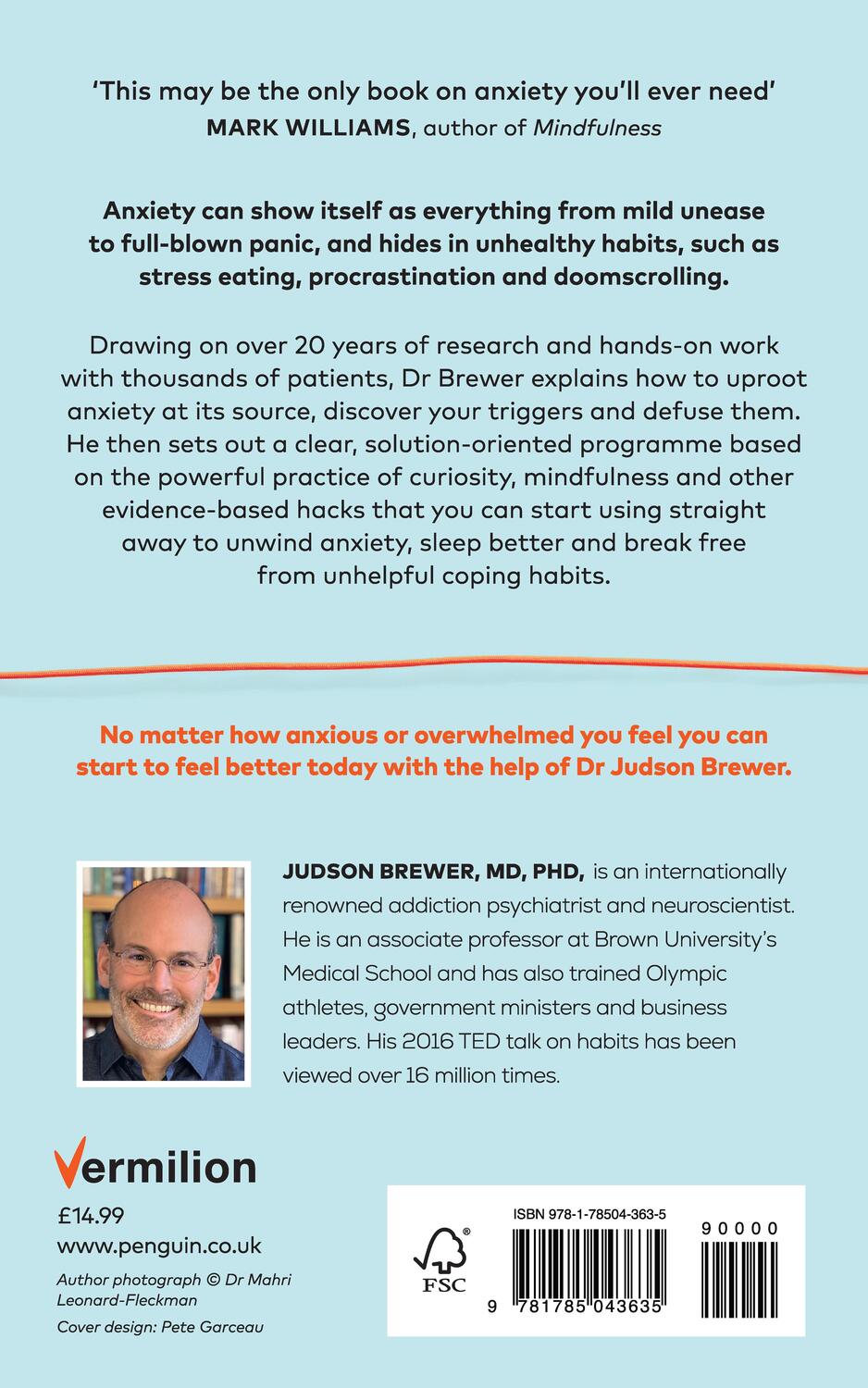 Rückseite: 9781785043635 | Unwinding Anxiety | Train Your Brain to Heal Your Mind | Judson Brewer
