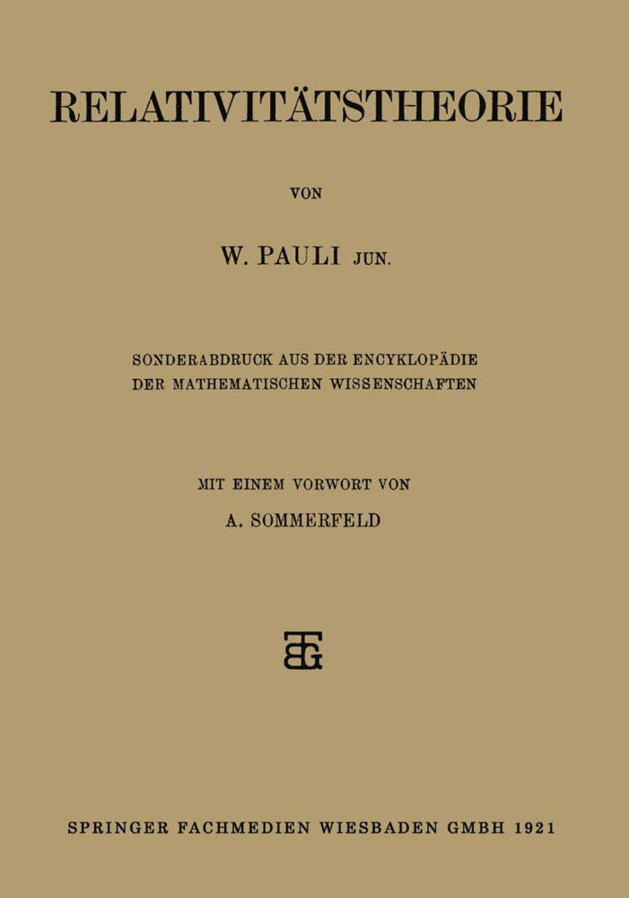 Cover: 9783663152644 | Relativitätstheorie | W. Pauli | Taschenbuch | iv | Deutsch