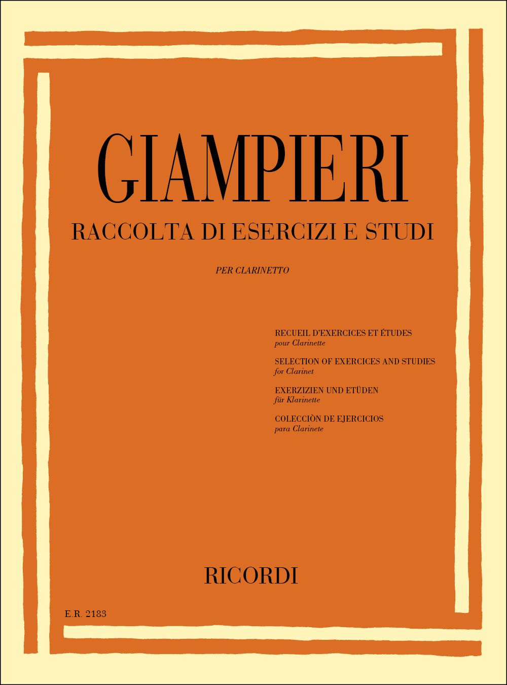 Cover: 9790041821832 | Raccolta di Esercizi e Studi | Alamiro Giampieri | Buch | Ricordi