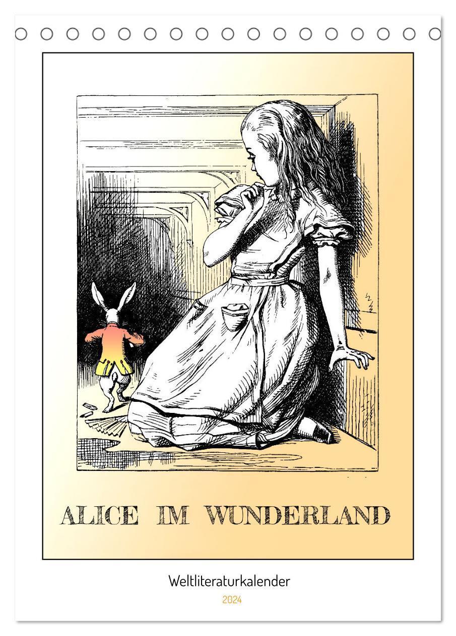 Cover: 9783675548435 | Alice im Wunderland - Weltliteraturkalender (Tischkalender 2024 DIN...