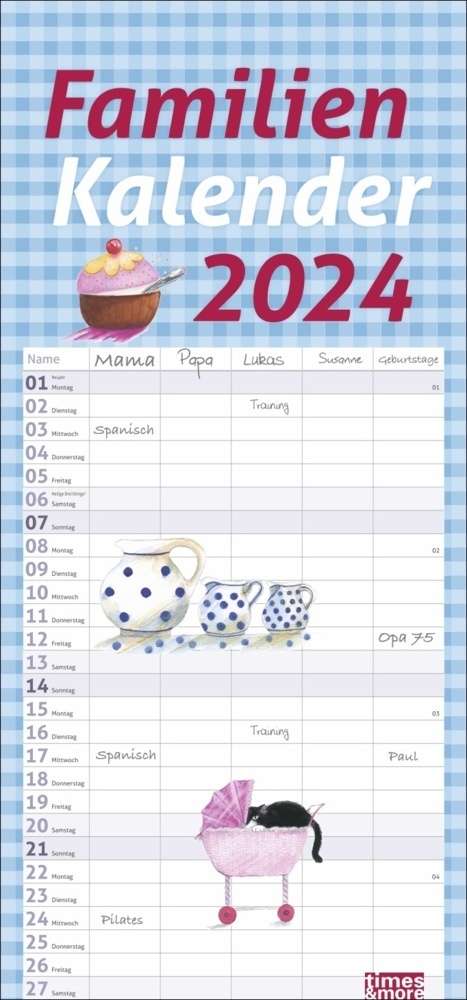 Cover: 9783756401147 | Maren Schaffner Familienplaner 2024. Schöner Familien-Kalender,...