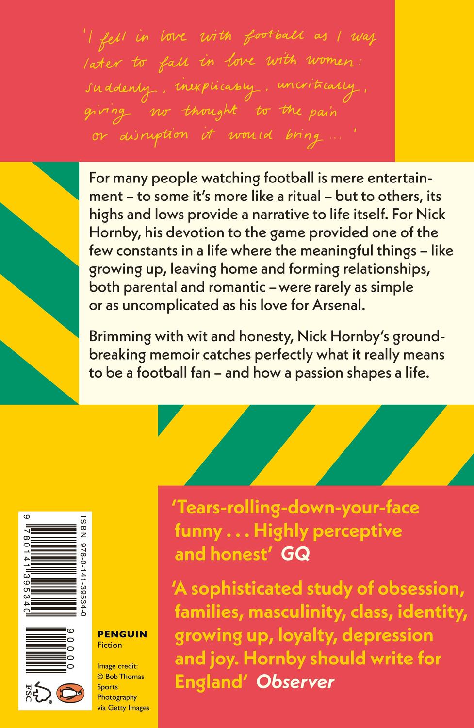 Rückseite: 9780141395340 | Fever Pitch | Nick Hornby | Taschenbuch | Englisch | 2014