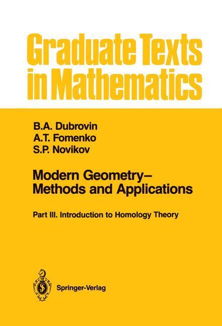 Cover: 9781461287919 | Modern Geometry¿Methods and Applications | B. A. Dubrovin (u. a.) | X
