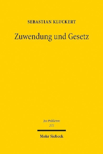 Cover: 9783161557194 | Zuwendung und Gesetz | Sebastian Kluckert | Buch | XXXIII | Deutsch